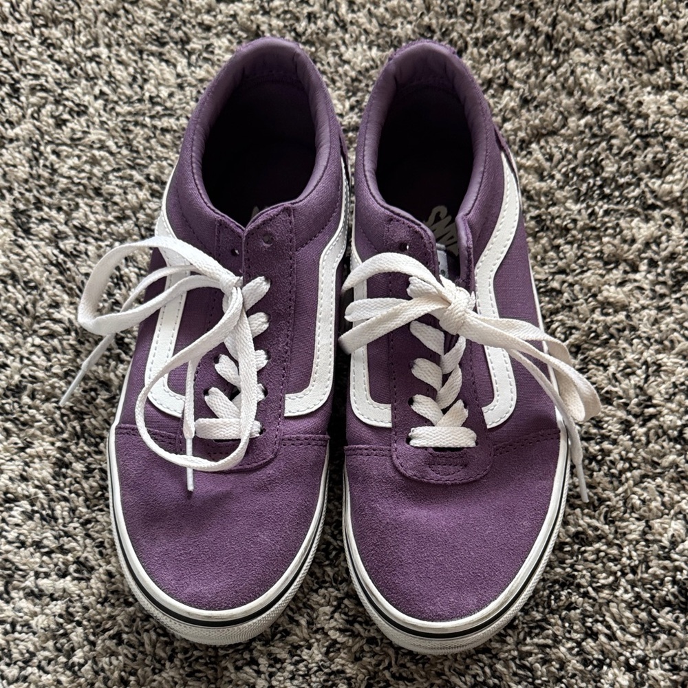 Vans Kids Purple and White Sneakers